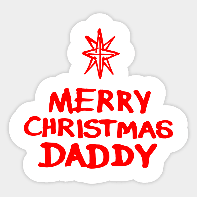 Merry Christmas Daddy R Sticker by Very Simple Graph